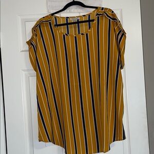 Striped Mustard Top